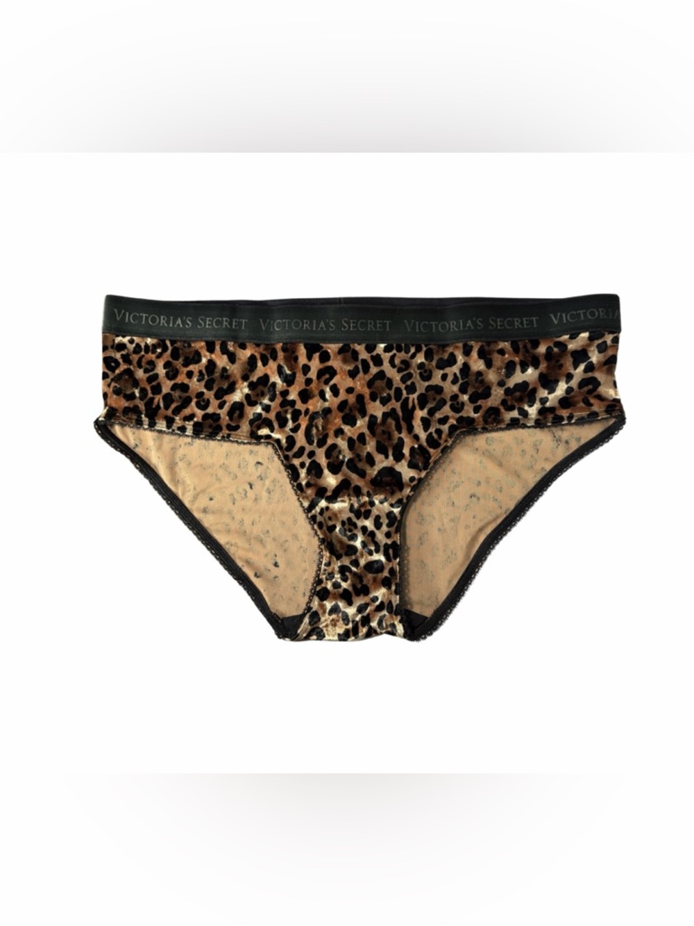 Victoria's Secret Hip-Hugger Soft Velour Leopard Print Panty